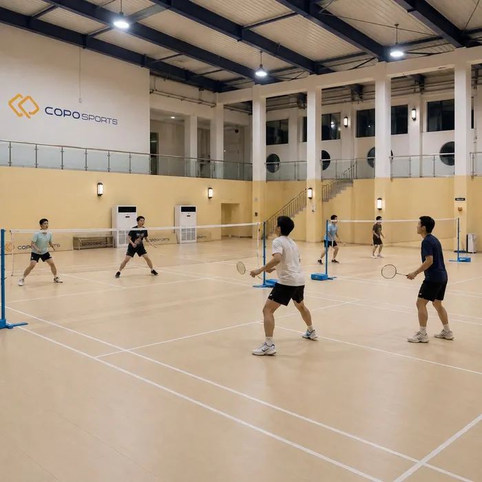 Regional badminton training hall court layout