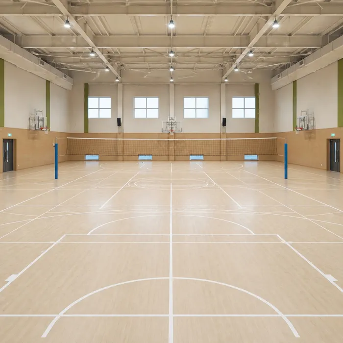 Indoor multi-court training facility