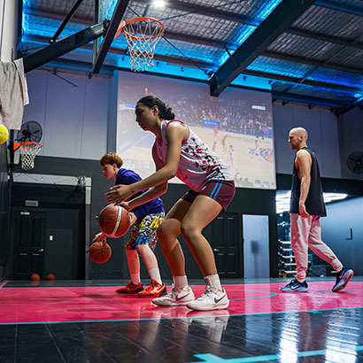 Australia indoor basketball training facility with CopoSports flooring