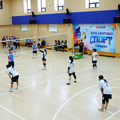 Mongolia indoor wood basketball court project