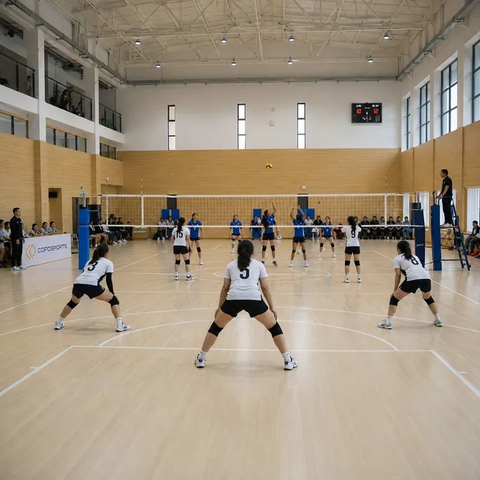 Central Asia light-wood volleyball training venue